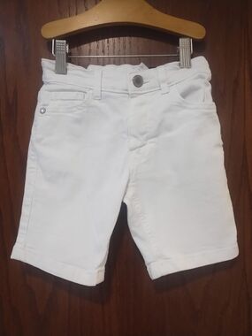 next White Kids Denim Shorts with Roll Cuff